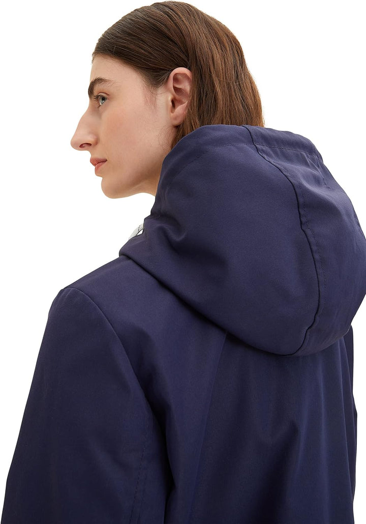 TOM TAILOR Damen Parka Jacke mit Kapuze 3XL 11331 - Atlantic Ocean Blue, 3XL 11331 - Atlantic Ocean