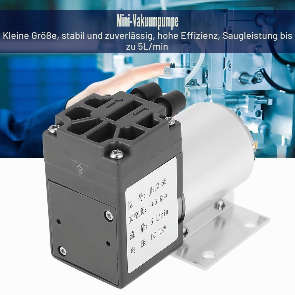 Mini Vakuumpumpe Unterdruck Saugpumpen DC 12 V 500mA mit Halter (120kpa 5L/min), 120kpa 5L/min