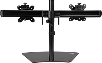 StarTech.com Dual-Monitorhalter - Monitor Halterung für zwei Displays Ständer Schwarz, Ständer Schwa