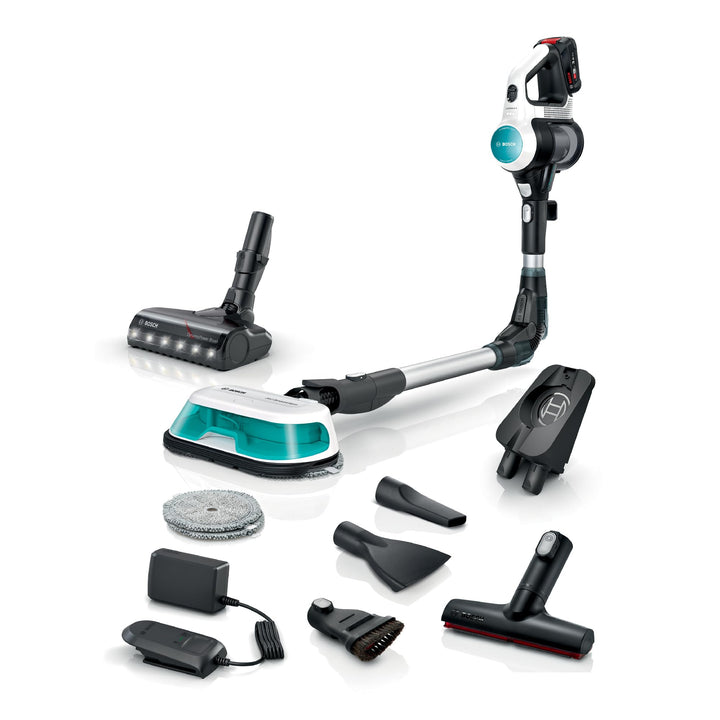 Bosch Akku-Staubsauger Unlimited 7 ProHygienic Aqua BKS71HYG1, kabellos, 2in1 Saugen &amp; Wischen, Knic