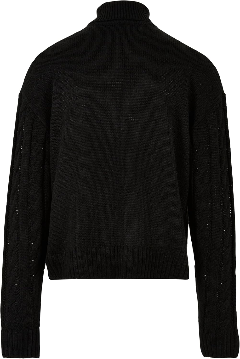 Urban Classics Herren Boxy Roll Neck Sweater Sweatshirt, Schwarz
