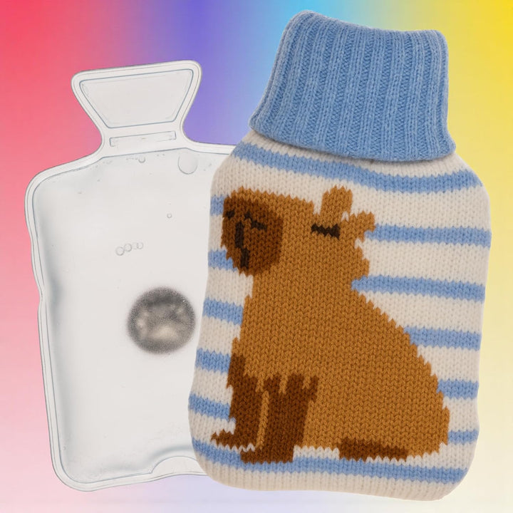Set Handwärmer Taschenwärmer mit Strickhülle oder Fleeceüberzug, Fingerwärmer gegen kalte Hände im W