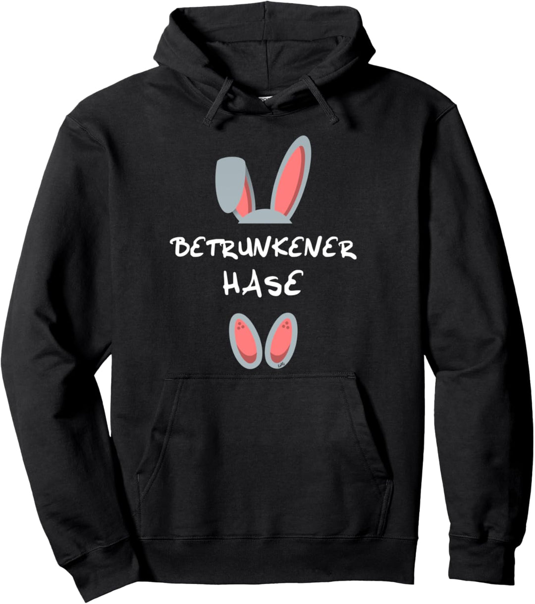 Betrunkener Hase Osterhase Geschenk Outfit Partnerlook Oster Pullover Hoodie