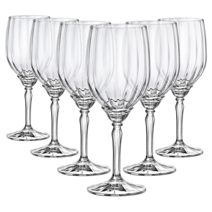 Rocco Bormioli Bormioli Rocco Florian Set aus 6 Glas, transparenter Fuss für weisse Weine, 38 cl, du