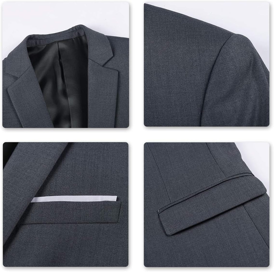 YOUTHUP Anzug Herren 3 Teilig Anzüge Slim Fit 2-Knopf Herrenanzug Modern Formell Sakko Weste Hose fü