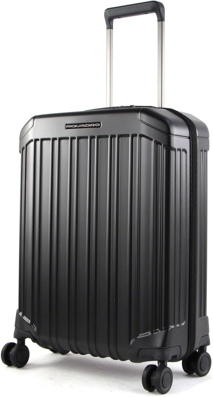 Piquadro PQ-Light - Ultra Slim 4-Rollen-Kabinentrolley 55 cm Schwarz, Schwarz, Schwarz, Schwarz