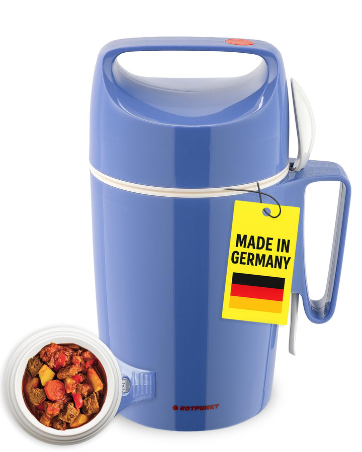 ROTPUNKT Thermobehälter für Essen 850 ml inkl. Löffel – Thermo Lunchbox Heiss & Kalt I Made in Germa