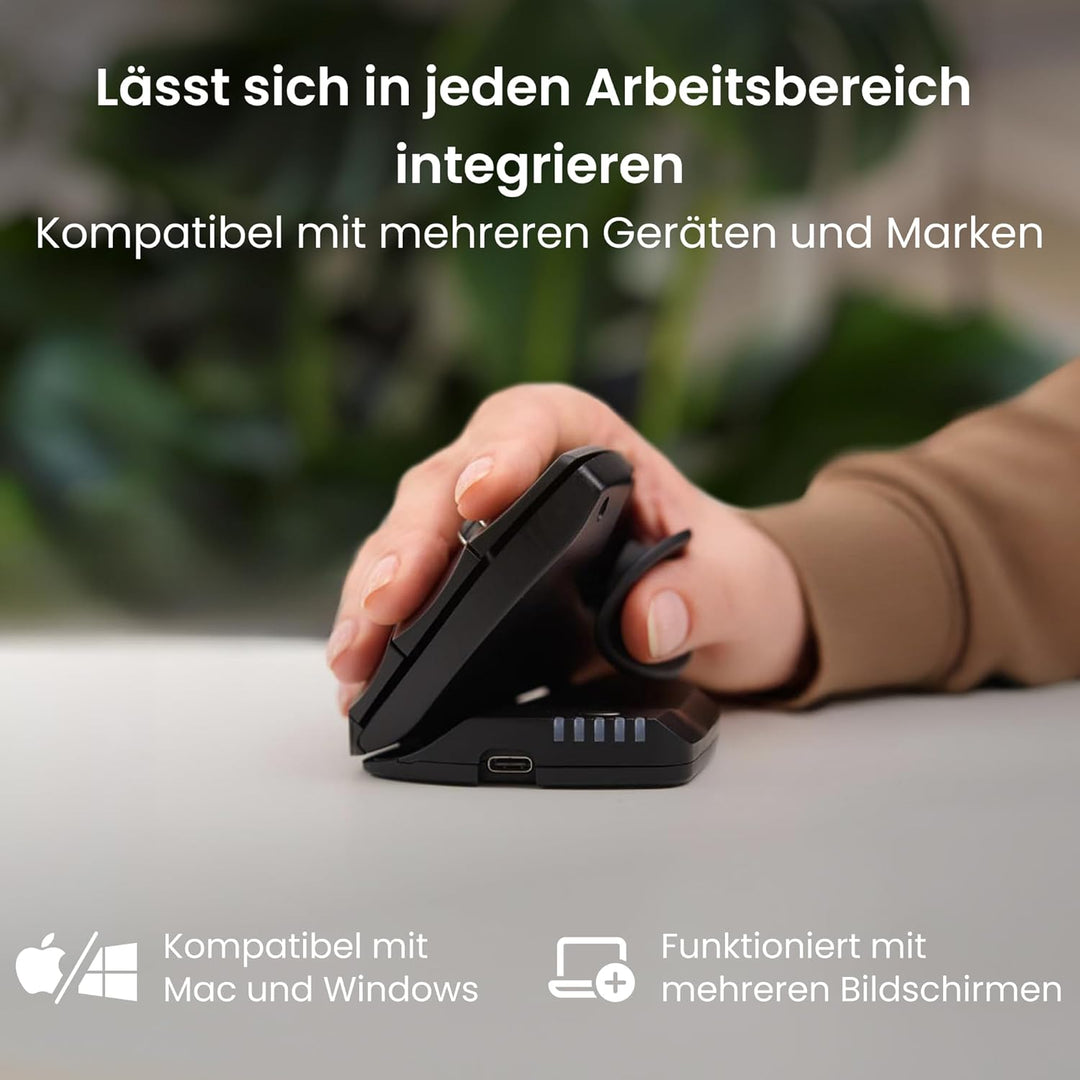 Contour Unimouse Ergonomische Maus | Einstellbare Neigung von 35°-70°, 6 programmierbare Tasten, Dau