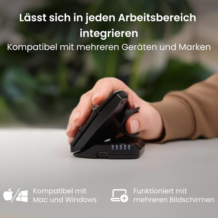 Contour Unimouse Ergonomische Maus | Einstellbare Neigung von 35°-70°, 6 programmierbare Tasten, Dau
