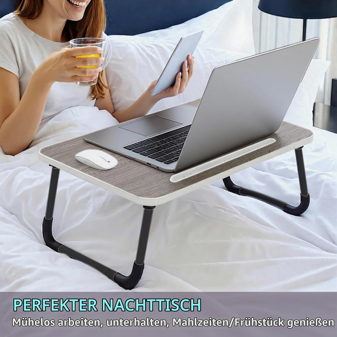 Small Laptop Bett Tisch - Laptoptisch 48 x 30 cm als Frühstückstablett, zum Essen, Lesen, Schreiben,