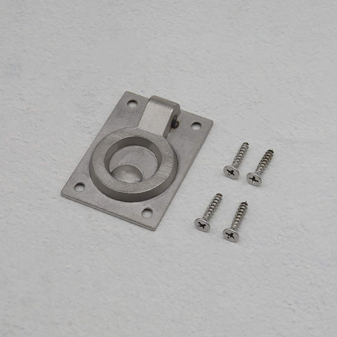 OTOTEC 4 Stück Embedded Zugring Griff 304 Edelstahl mit Befestigungsschrauben für Marine Stiefel Rie