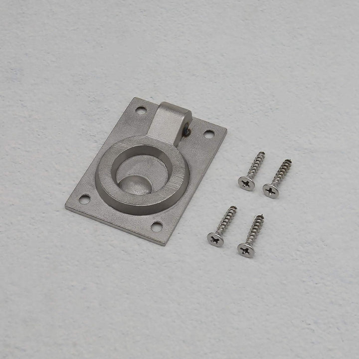 OTOTEC 4 Stück Embedded Zugring Griff 304 Edelstahl mit Befestigungsschrauben für Marine Stiefel Rie