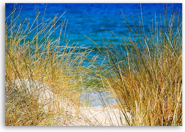 Feeby Vlies Leinwandbild XXL Himmel Wellen Strand Meer 120x80 cm Wandbild Kunst Bilder Schlafzimmer