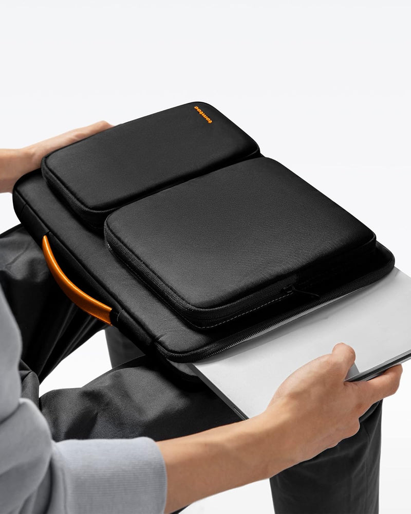 tomtoc 360° Tasche Hülle Kompatibel mit 15,6 Zoll Acer, ASUS, Dell, HP, Lenovo Laptop Notebook Chrom