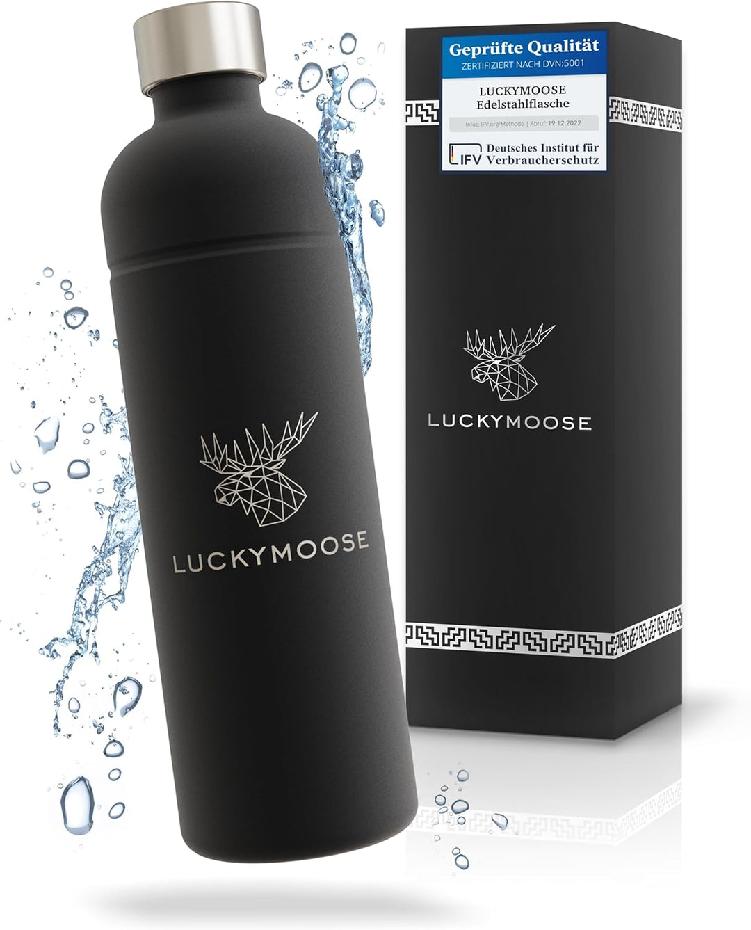 Luckymoose® Flasche für Aarke Carbonator 3, Philips GoZero & Brita sodaOne Wassersprudler - Spülmasc