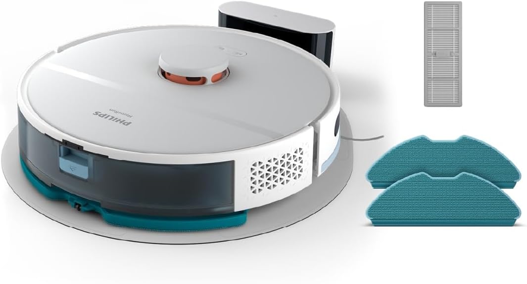 Philips Homerun Serie 2000 2. Gen: 2-in-1 Saug- und Wischroboter, 6.000pa Saugkraft, 130 Minuten Lau