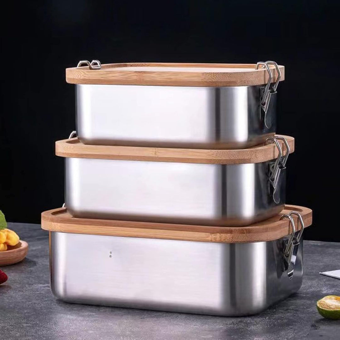 Bento Lunchbox für Erwachsene/Kinder,Edelstahl Brotdose und Lunchbox 800ml/1200ml/1500ml,Metalldose