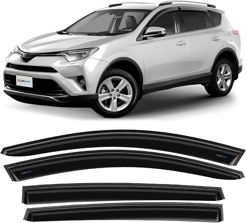 CLIM ART Windabweiser für Toyota RAV4 2013-2018, Autofenster Regenschutz, Regenabweiser, Anklebbare