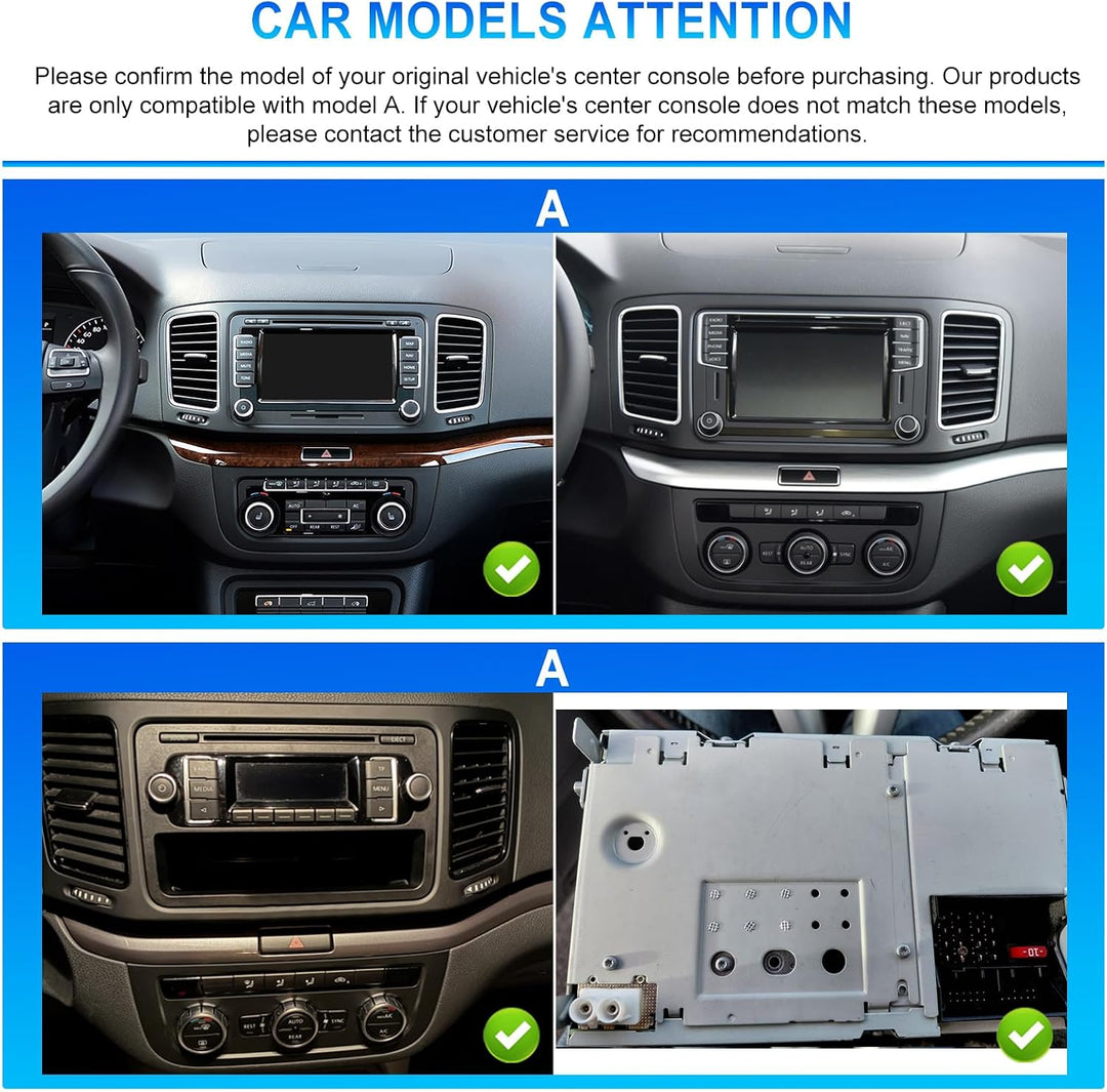 2+64G CAMECHO Android 15 Carplay Autoradio mit Navi für VW Sharan II 7N Seat Alhambra II 2012-2015,