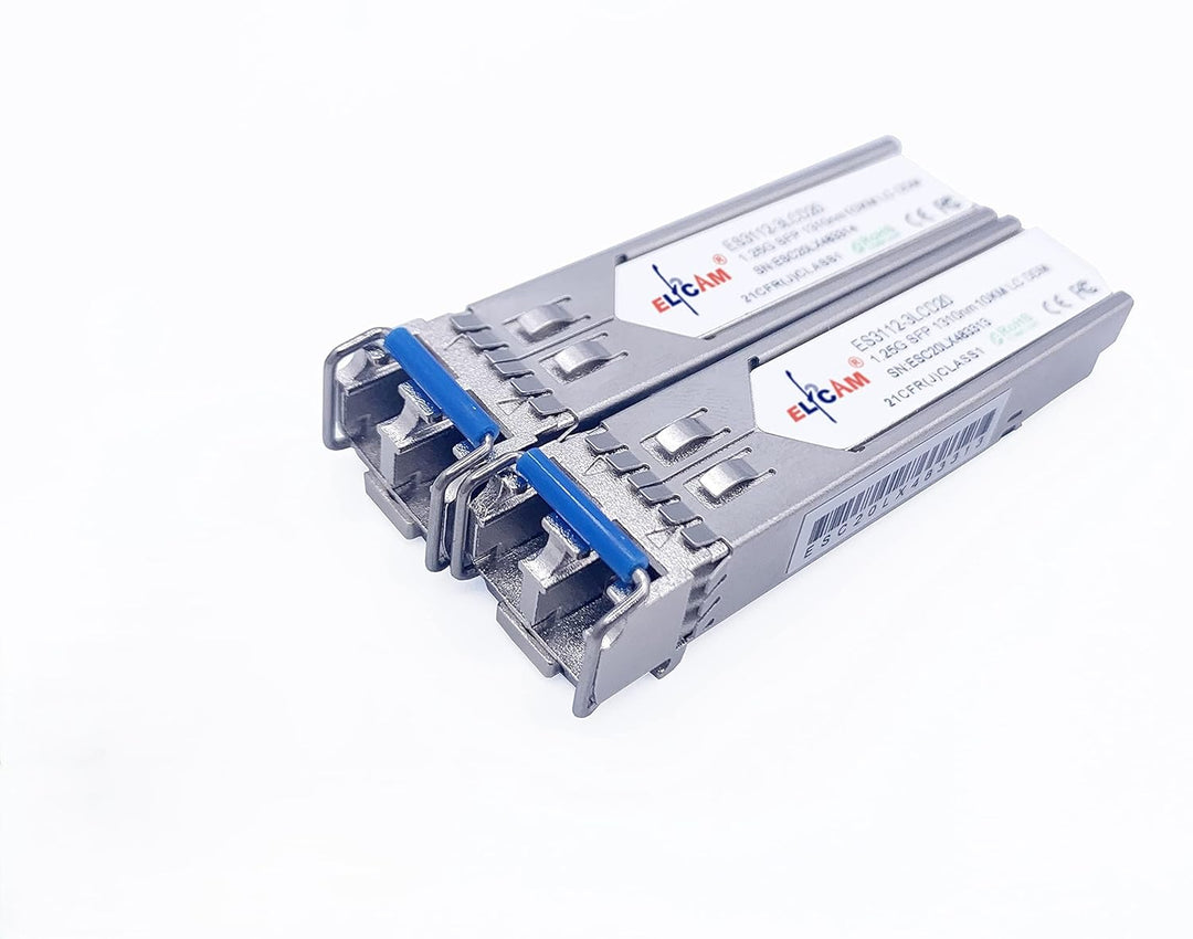 Elfcam® – 1,25 Gbps SFP Transceivermodul, Glasfaseranschluss LC/UPC Duplex (1310nm, 10KM), 1310nm, 1