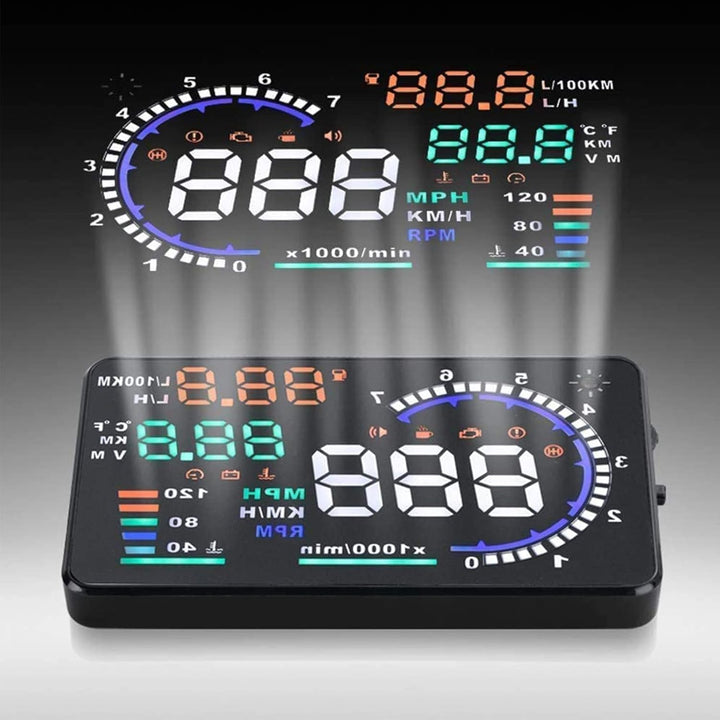 Geloo Auto HUD Head Up Display A8 5,5 Zoll OBD2 Digital HUD Geschwindigkeitsmesser über Geschwindigk
