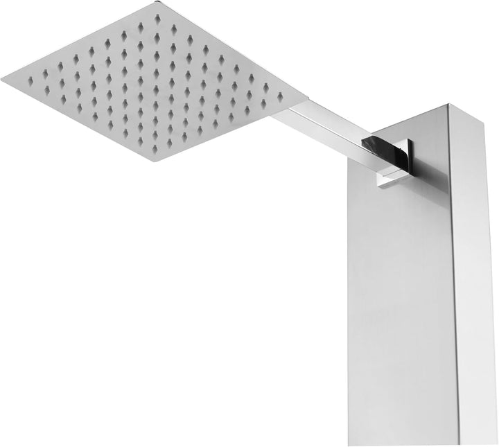 Edelstahl Gartendusche Concept Motion 210 cm Outdoor Dusche mit Regenduschkopf 20x20 cm Pooldusche m