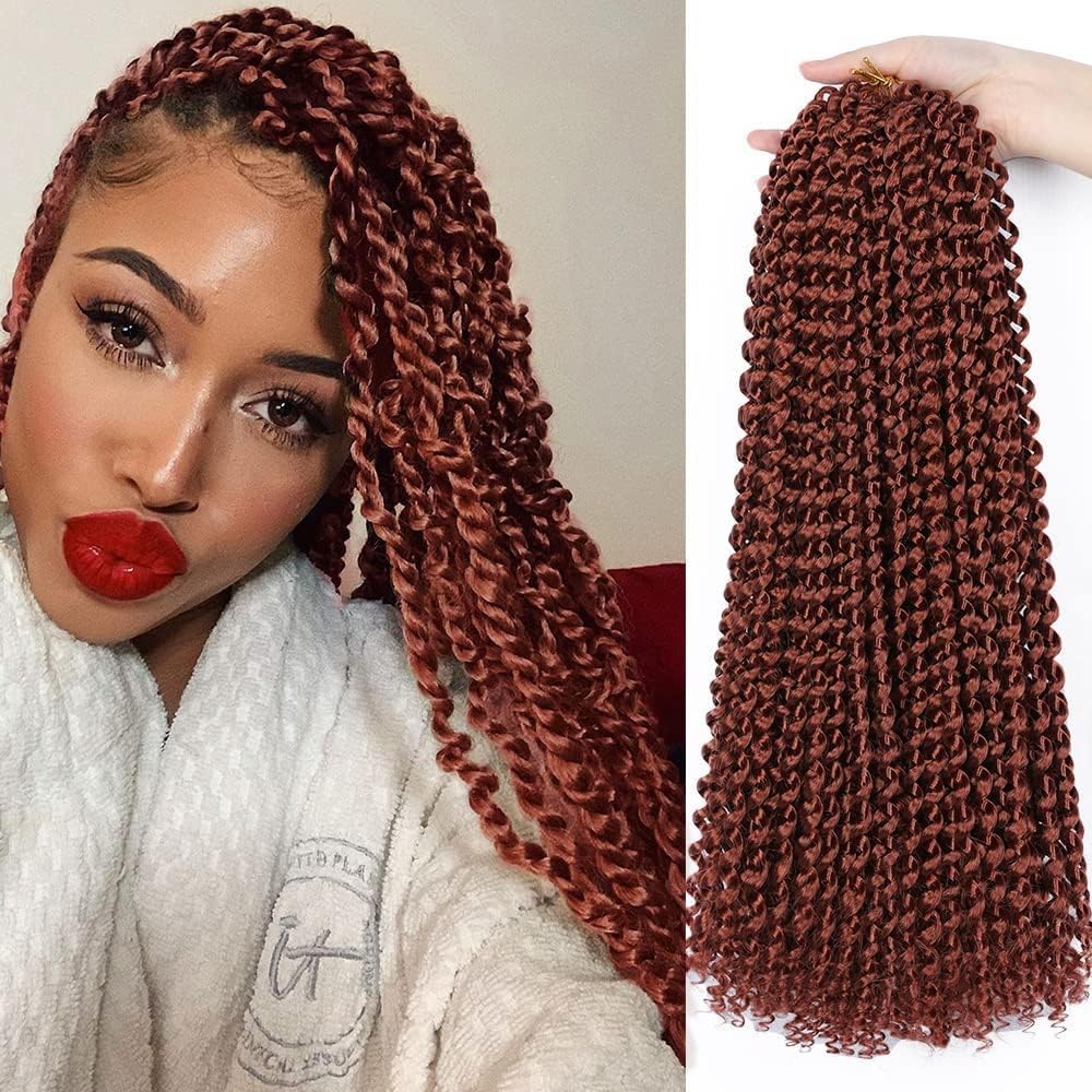 Passion Twist Hair, 7 Packs 24 Inch Water Wave Crochet Hair for Long Bohemian Hair Braiding Hair YDD