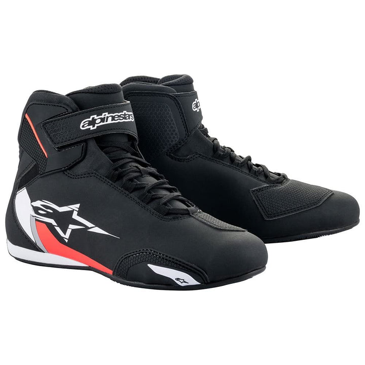 Alpinestars Unisex Motorradss Motorradstiefel 45.5 EU Black White Red Fluo, 45.5 EU Black White Red