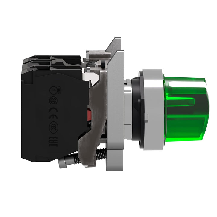 SEL.LUM.LED 230V NA+NC VERDE Schwarz 2 positions x, Schwarz 2 positions x