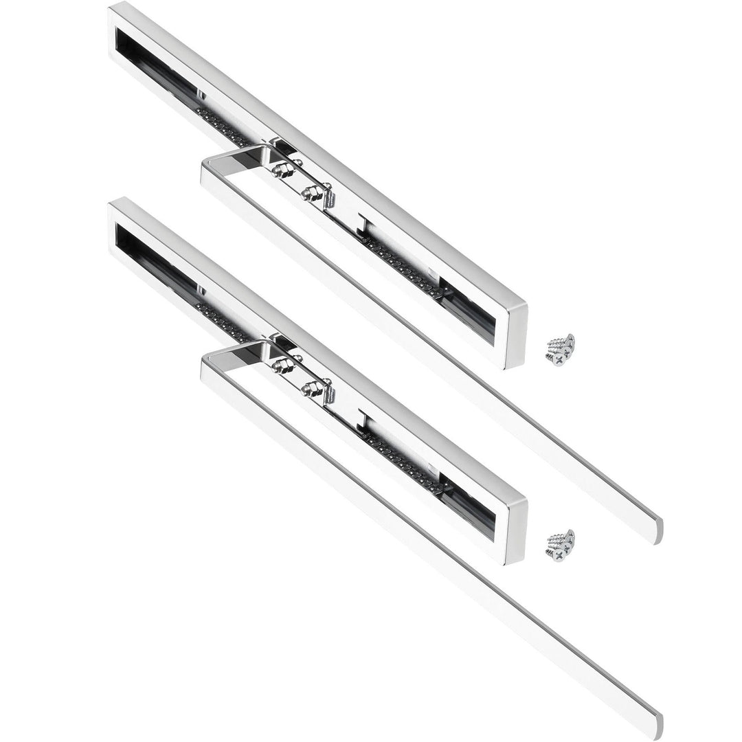 2 Stück SO-TECH® Handtuchauszug Elegance Chrom 1-armig 415 mm eingeschoben, 715 mm ausgezogen Handtu