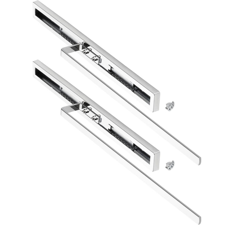 2 Stück SO-TECH® Handtuchauszug Elegance Chrom 1-armig 415 mm eingeschoben, 715 mm ausgezogen Handtu