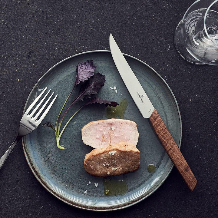 Victorinox, Swiss Modern, Profi Steakmesser-Set, 2-teilig, Extra Scharfe Klinge, gerader Schliff, 12
