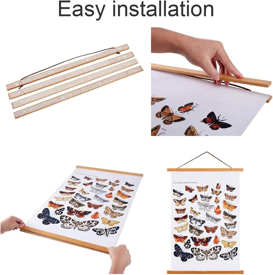 Ywlake B0 Posterleiste Posterschiene Posterleisten, Magnet Magnetische Holz Poster Aufhänger Halter