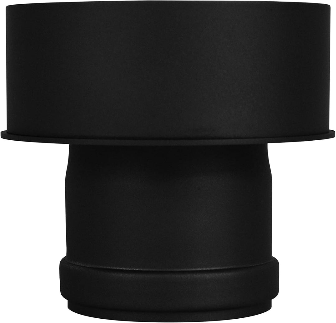 Pelletrohr Erweiterung von Ø 80 mm auf Ø 130 mm - Farbe: schwarz | Pelletofenrohr Ø 80mm auf 130 mm