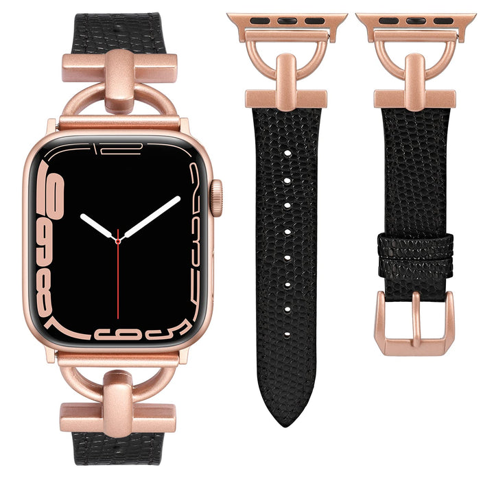 Wearlizer Lederarmband Kompatibel mit Apple Watch Armband 40/41/38/42mm,Elegant Leder Armbänder für