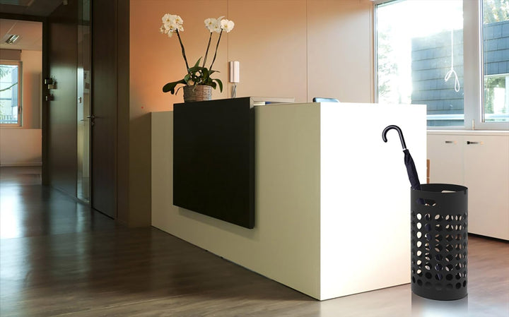 Unilux Schirmständer Slim, 26 x 50cm, Metall und Kunststoff, schwarz, Schwarz