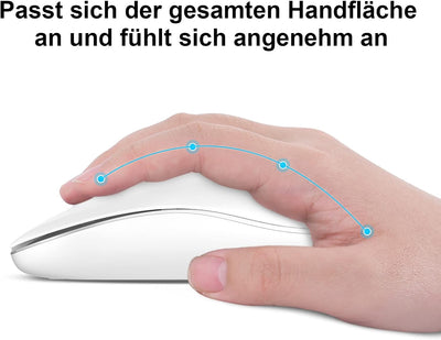 PINKCAT Tastatur Maus Set Kabellos, 2.4G USB Maus und Tastatur Kabellos Deutsche Tastatur QWERTZ Lay