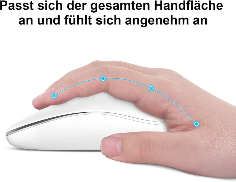 PINKCAT Tastatur Maus Set Kabellos, 2.4G USB Maus und Tastatur Kabellos Deutsche Tastatur QWERTZ Lay