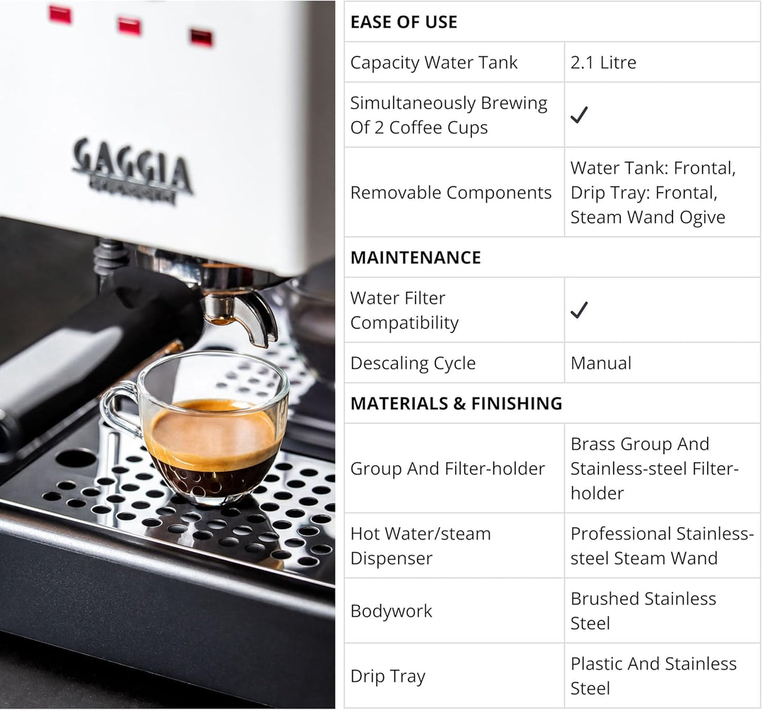 Gaggia Classic Evo weiss RI9481/13 Polarweiss, Polarweiß