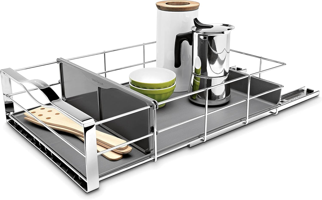 simplehuman, 35cm, herausziehbarer Schrank-Organisator B 35 cm x H 15,2 cm x L 50,8 cm Grau, B 35 cm
