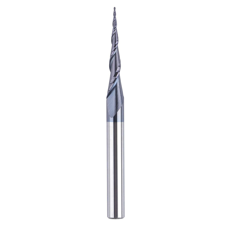 SpeTool Kugelkopffräser 6mm Schaft VHM Konische Fräser CNC 2 Flöten 0,25 mm Radius Schaftfräser mit