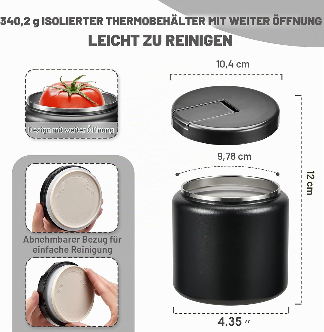 Itslife Thermobehälter für Essen 760ml, Thermo Lunchbox Kinder mit Schnallendeckel und Löffel, Warmh