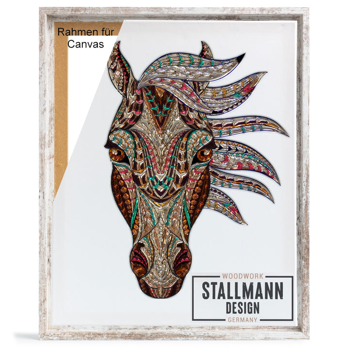 Stallmann Design Schattenfugenrahmen 50x100 cm vintage, Bilderrahmen für Leinwandbilder auf Keilrahm