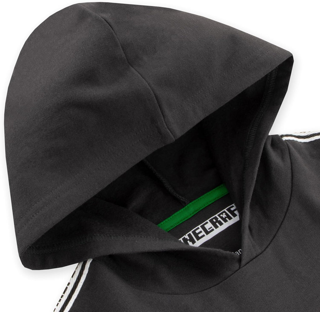 Minecraft Pullover Mädchen | Creeper Kinder Pullover | Kapuzenpullover Für Mädchen 146 Grau, 146 Gra