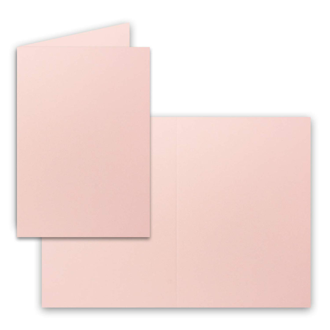 500 Faltkarten B6 - Rosa - Blanko Doppel-Karten - 12 x 17 cm - sehr formstabil - für Drucker geeigne