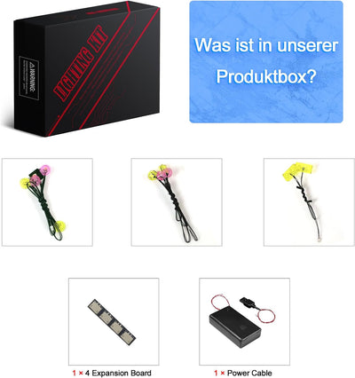 LocoLee Licht Set Kompatibel mit Lego Vorratslama Fortnite, Nur Lichter Set - Kein Modell, Licht Bel