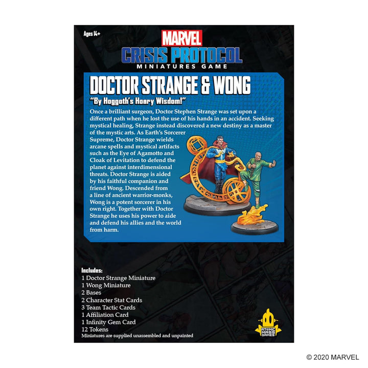 Atomic Mass Games , Marvel Crisis Protocol: Character Pack: Dr. Strange and Wong, Miniatures Game, A
