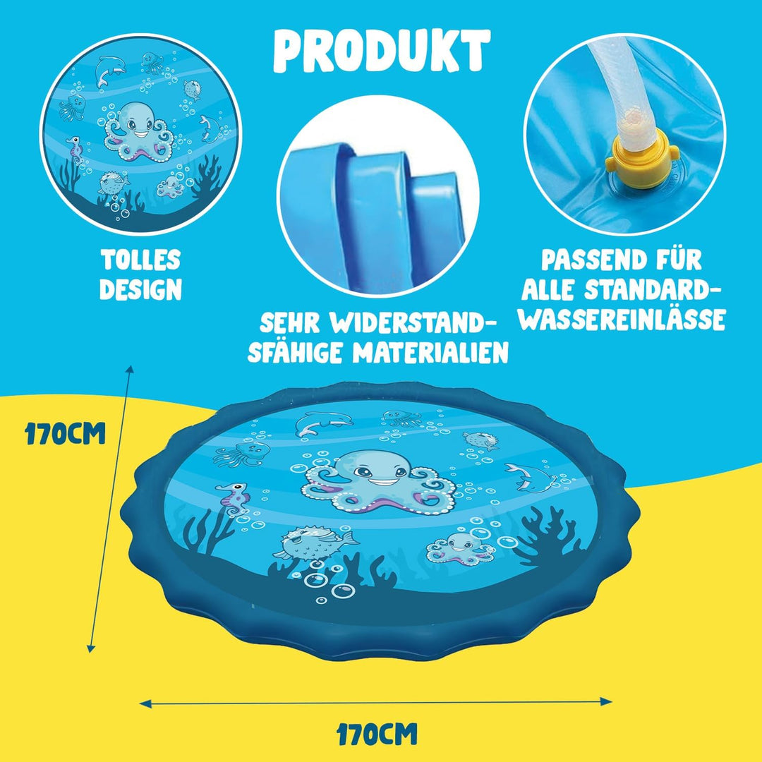Super Splash® | Kinder Wasserspielgeräte | Pool mit Wasserdüsen | Kinder-Teppichspielzeug für drauss