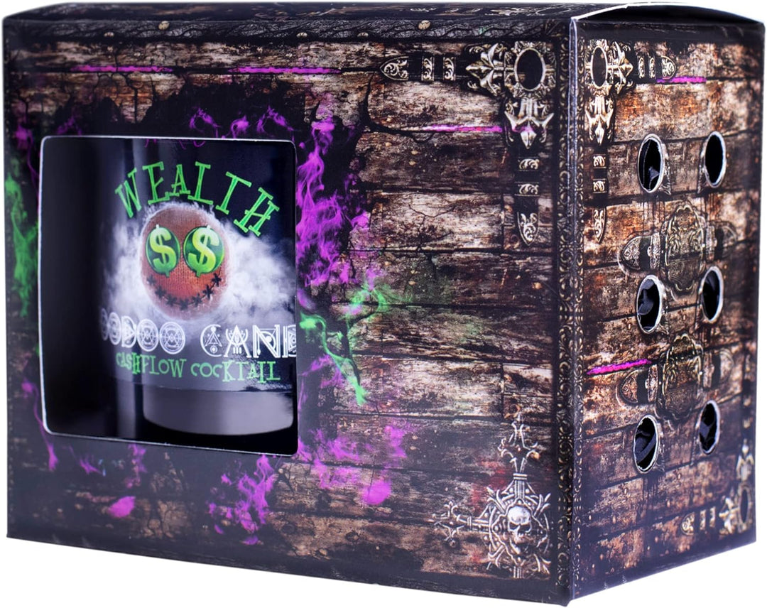 Naturally Wicked Voodoo Reichtums-Kerze | Inklusive Voodoo-Puppe &amp; Kristallstab | Vegane Kristallzau
