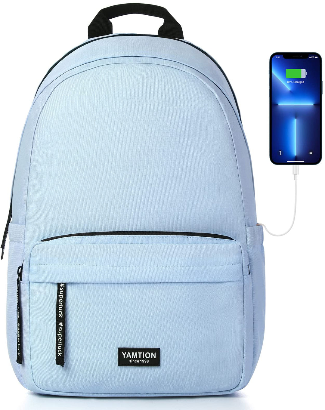 YAMTION Schulrucksack Mädchen Schultasche Jungen Teenager,Rucksack Damen Tagesrucksack Herren mit 15
